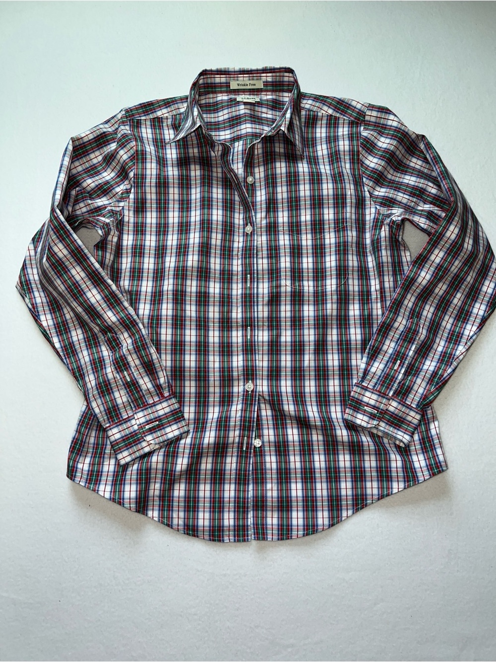 LL Bean Wrinkle Free Plaid Button Up Shirt Women’s Long Sleeve Multicolor